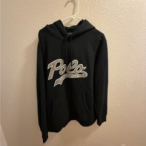 Polo by Ralph Lauren Black Hoodie with White Logo